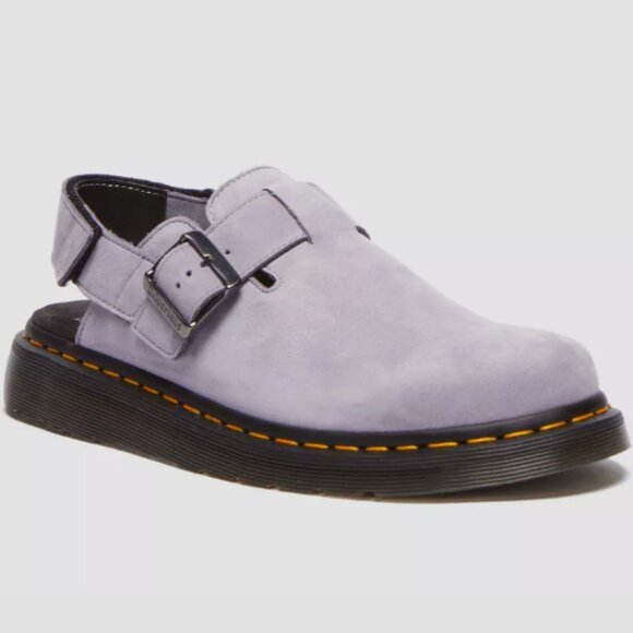 Dr. Martens Jorge II Frosted Lavender Purple Buttersoft Suede Mules  9 10 42 NIB - Picture 1 of 4